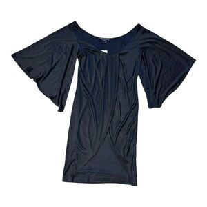 LAILA AZHAR Silk Bell Sleeve Mini Dress size S